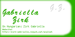 gabriella zirk business card